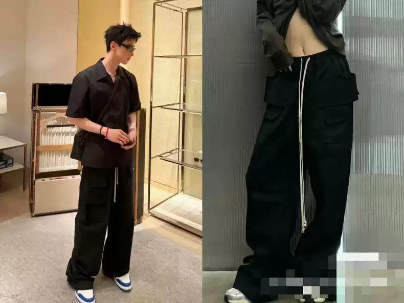 Rick Owens Rick Owens double-loop wide-leg pants flared pants Size US 32 / EU 48 - 2 Thumbnail