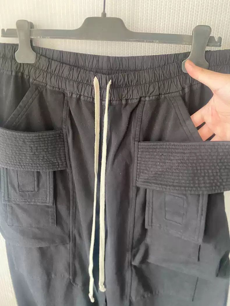 Rick Owens Rick owens drkshdw Black Wide Leg Double Ring cargo Pants Size US 34 / EU 50 - 3 Thumbnail