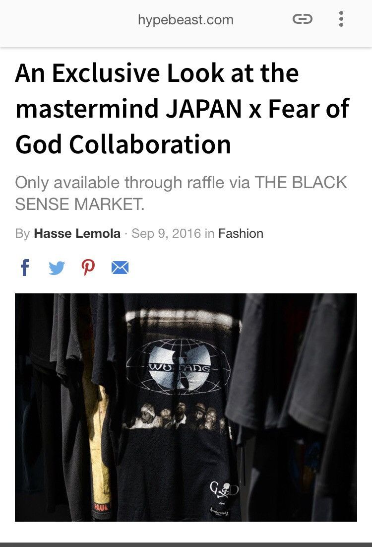 God of 【送料&関税込】Fear eternal T-shirt