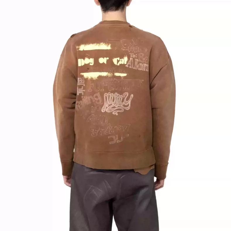 Maison MIHARA YASUHIRO Mihara Yasuhiro 22aw destroyed the old bear graffiti printed sweater. Size US L / EU 52-54 / 3 - 7 Thumbnail