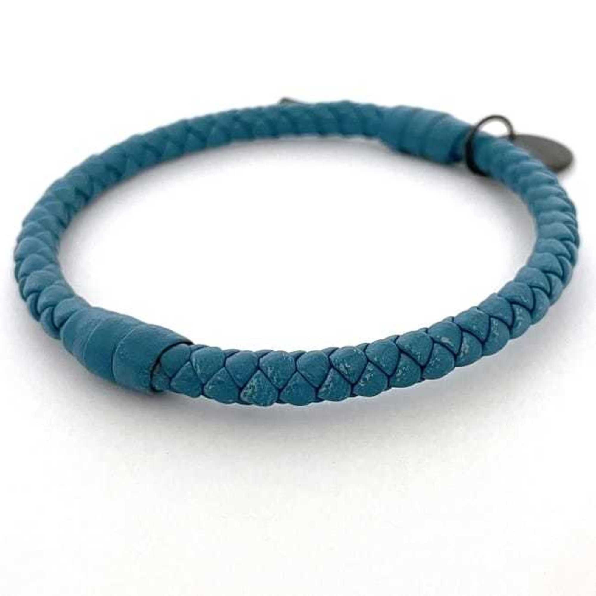 Bottega Veneta Bottega Veneta Bangle Light Blue Intrecciato ec-19881 Leather BOTTEGA VENETA Bracelet Women Men Size ONE SIZE - 6 Thumbnail