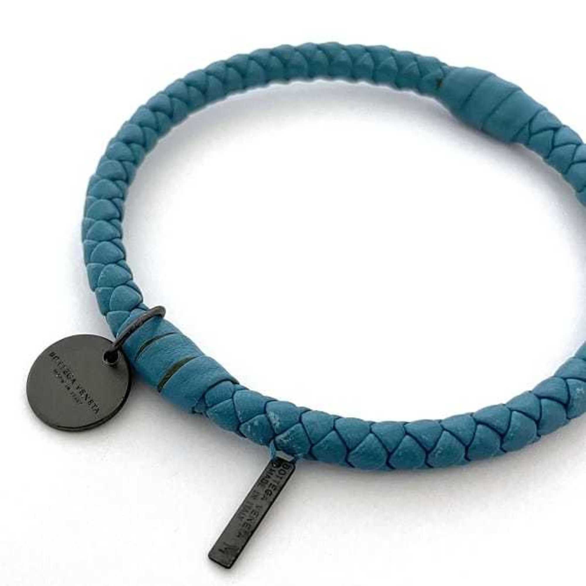 Bottega Veneta Bottega Veneta Bangle Light Blue Intrecciato ec-19881 Leather BOTTEGA VENETA Bracelet Women Men Size ONE SIZE - 7 Thumbnail