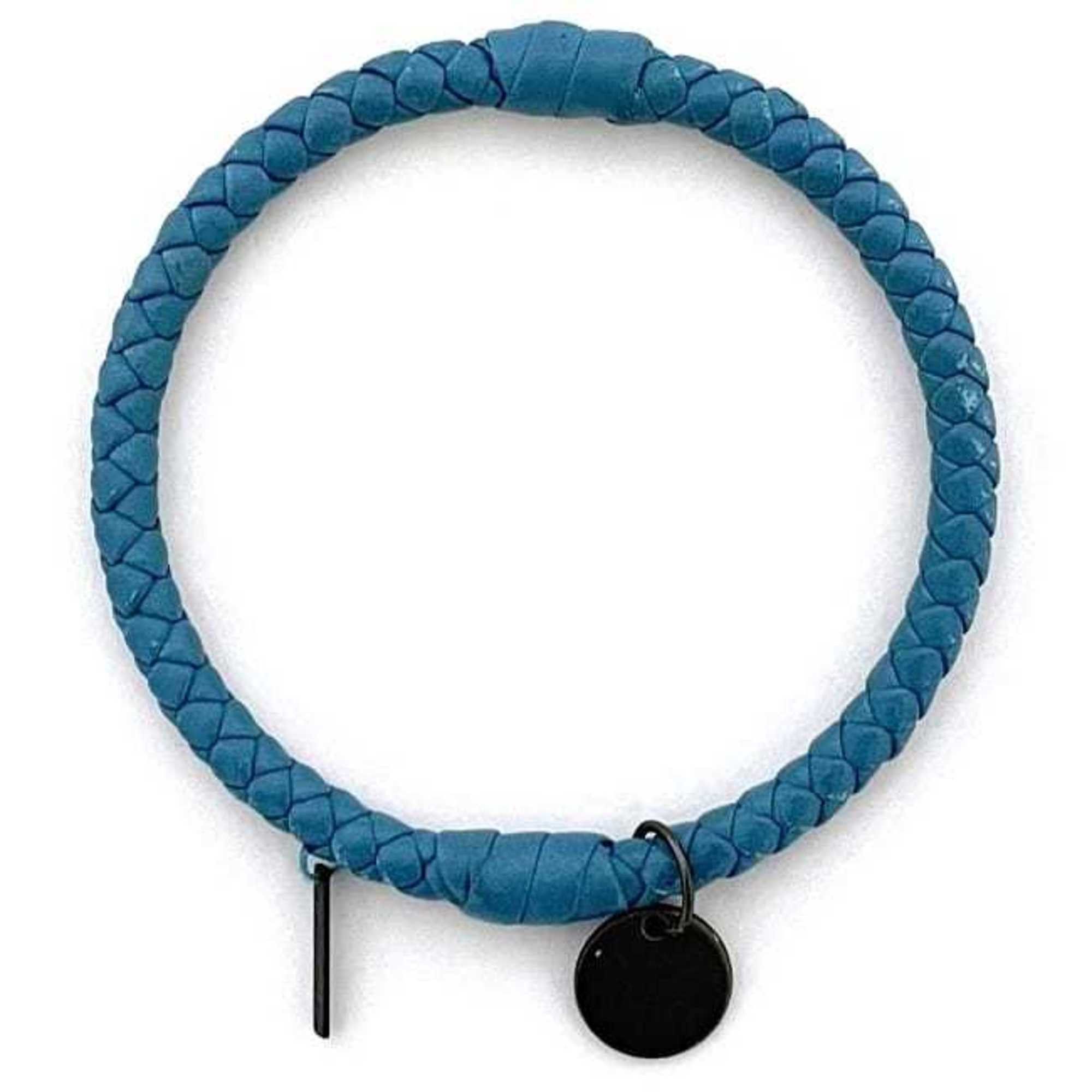 Bottega Veneta Bottega Veneta Bangle Light Blue Intrecciato ec-19881 Leather BOTTEGA VENETA Bracelet Women Men Size ONE SIZE - 3 Thumbnail