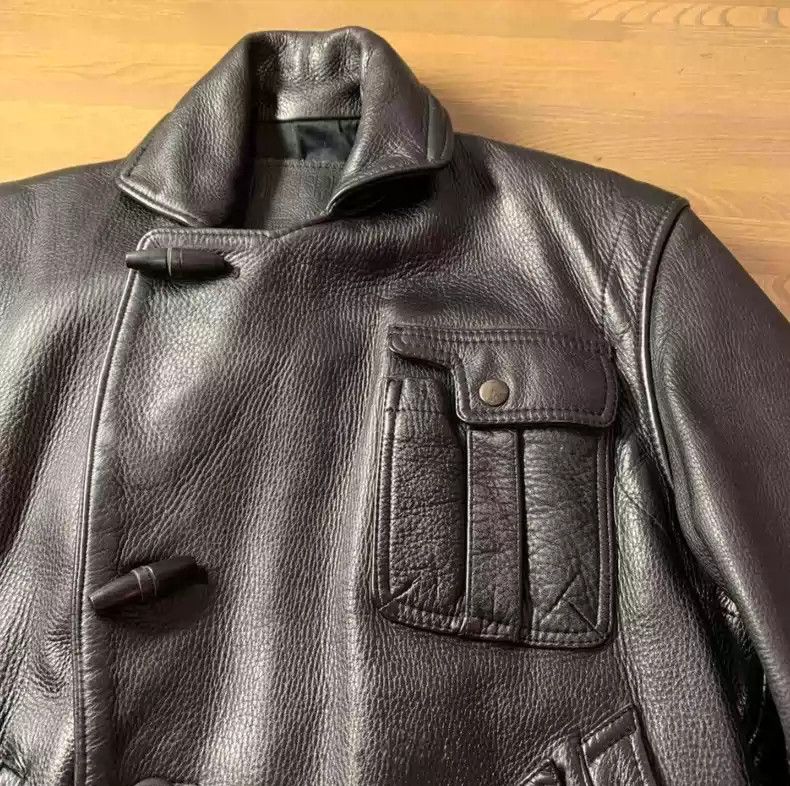 Kadoya KADOYAJapanese origin heavy wild cowhide retro motorcycle leather jacket Size US M / EU 48-50 / 2 - 5 Thumbnail