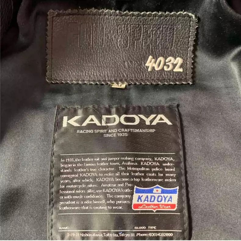 Kadoya KADOYAJapanese origin heavy wild cowhide retro motorcycle leather jacket Size US M / EU 48-50 / 2 - 9 Thumbnail