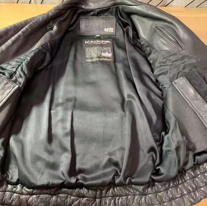 Kadoya KADOYAJapanese origin heavy wild cowhide retro motorcycle leather jacket Size US M / EU 48-50 / 2 - 8 Thumbnail