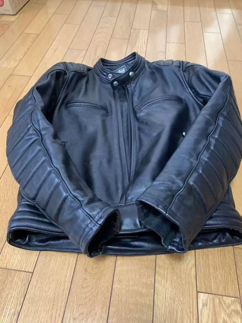 Kadoya kadoyaStraight-pull collar leather coat Size US L / EU 52-54 / 3 - 3 Thumbnail