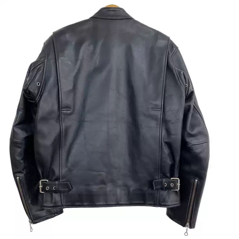 Kadoya kadoyaStraight-pull collar leather coat Size US XL / EU 56 / 4 - 2 Thumbnail
