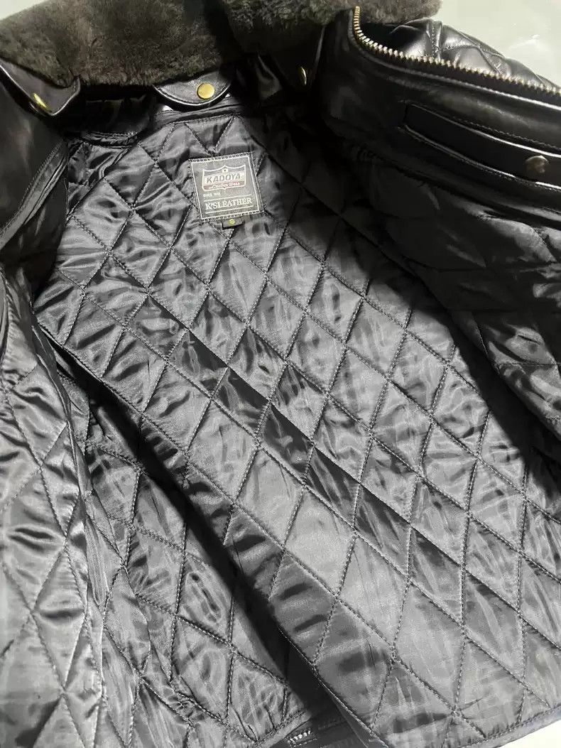 Kadoya kadoyaDiamond lattice straight lapel leather coat Size US S / EU 44-46 / 1 - 3 Thumbnail