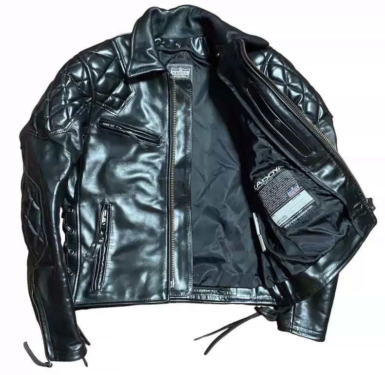 Kadoya kadoyaDiamond lattice straight lapel leather coat Size US S / EU 44-46 / 1 - 8 Thumbnail