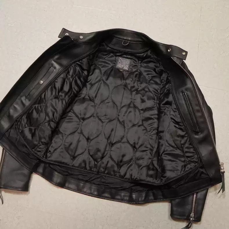 Kadoya kadoya Straight-pull collar leather coat Size US XL / EU 56 / 4 - 3 Thumbnail