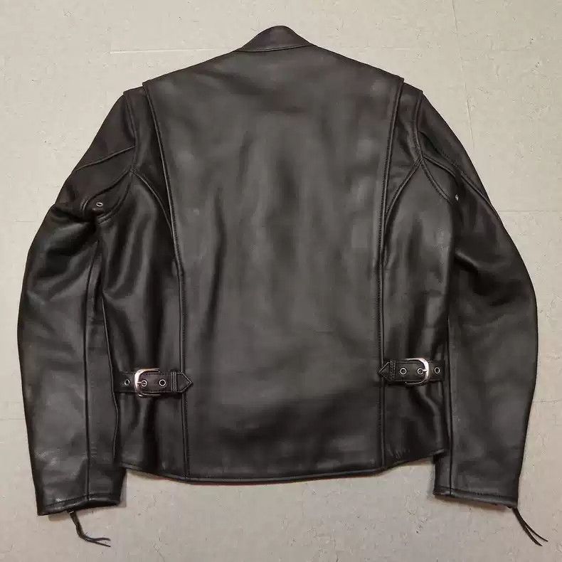 Kadoya kadoya Straight-pull collar leather coat Size US XL / EU 56 / 4 - 2 Thumbnail