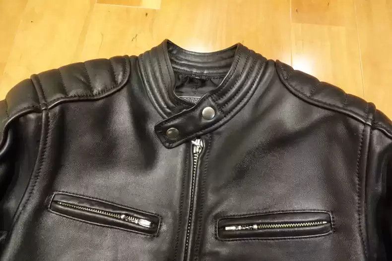 Kadoya kadoya Straight-pull collar leather coat, Size US M / EU 48-50 / 2 - 6 Thumbnail