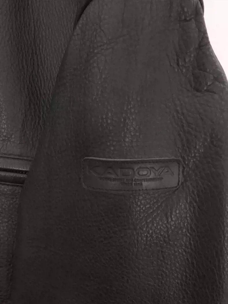 Kadoya kadoyaStraight-pull collar leather coat Size US XL / EU 56 / 4 - 9 Thumbnail