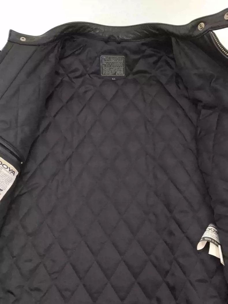 Kadoya kadoyaStraight-pull collar leather coat Size US XL / EU 56 / 4 - 8 Thumbnail