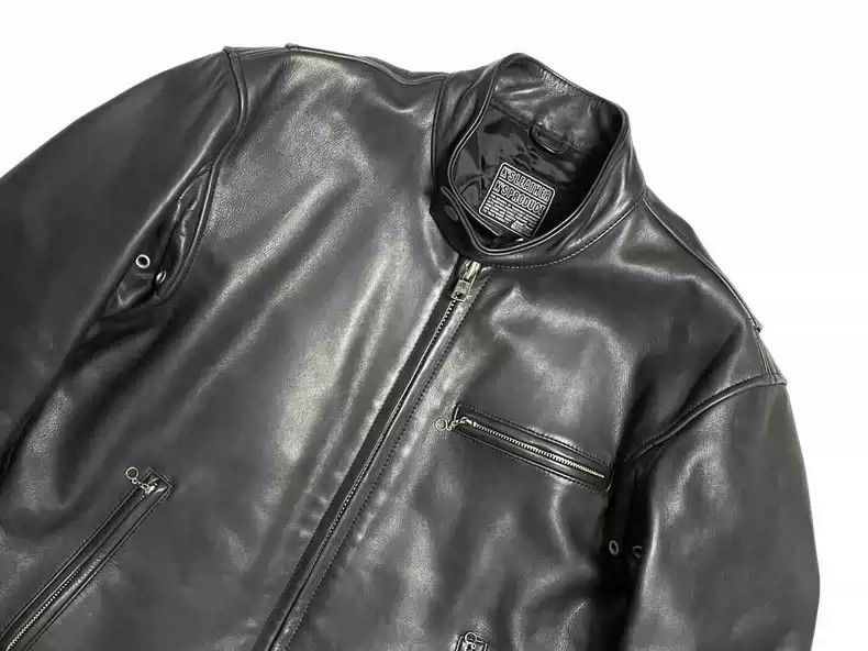 Kadoya kadoya Straight-pull collar leather coat Size US XXL / EU 58 / 5 - 3 Thumbnail