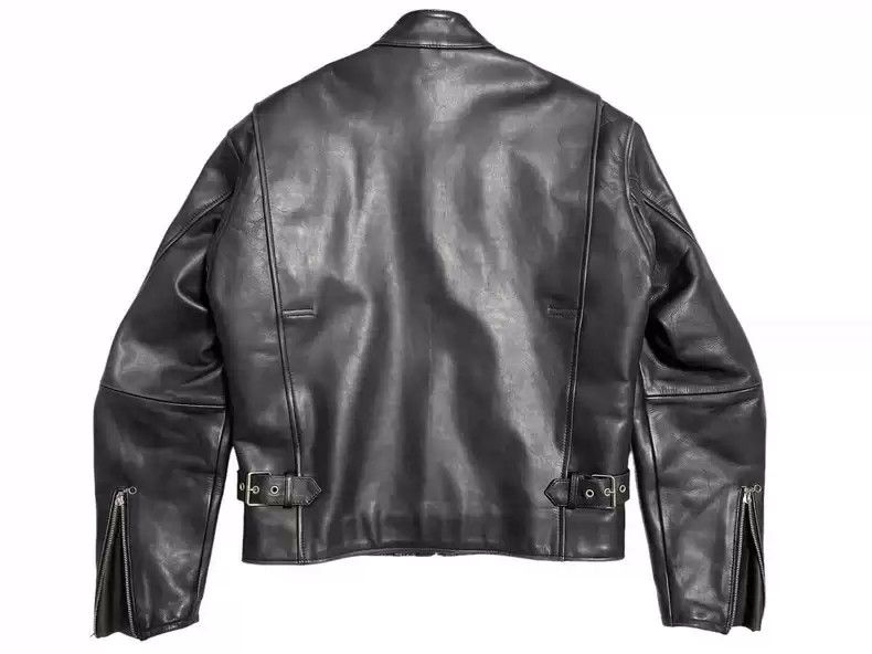 Kadoya kadoya Straight-pull collar leather coat Size US XXL / EU 58 / 5 - 2 Thumbnail