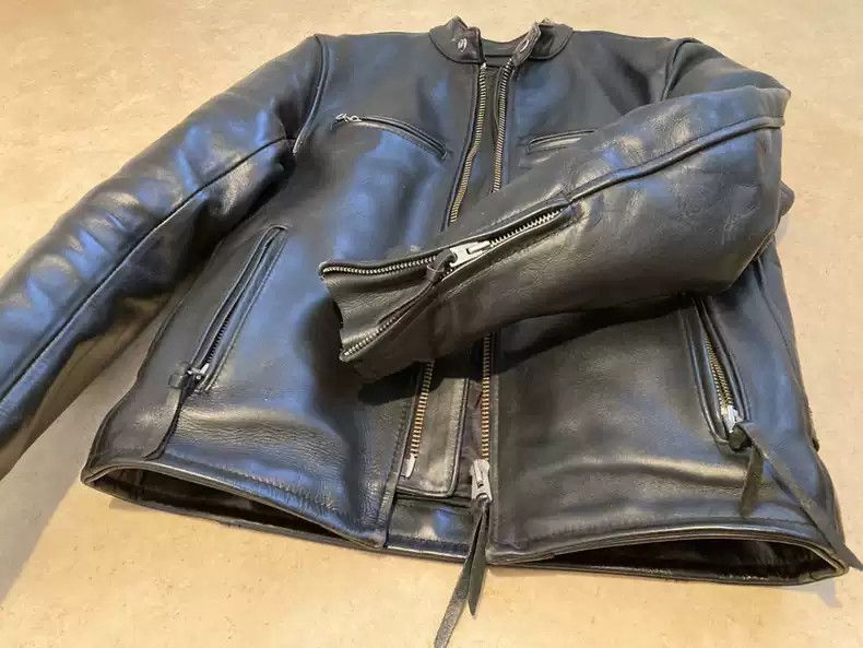 Kadoya kadoya Straight-pull collar leather coat Size US M / EU 48-50 / 2 - 2 Thumbnail