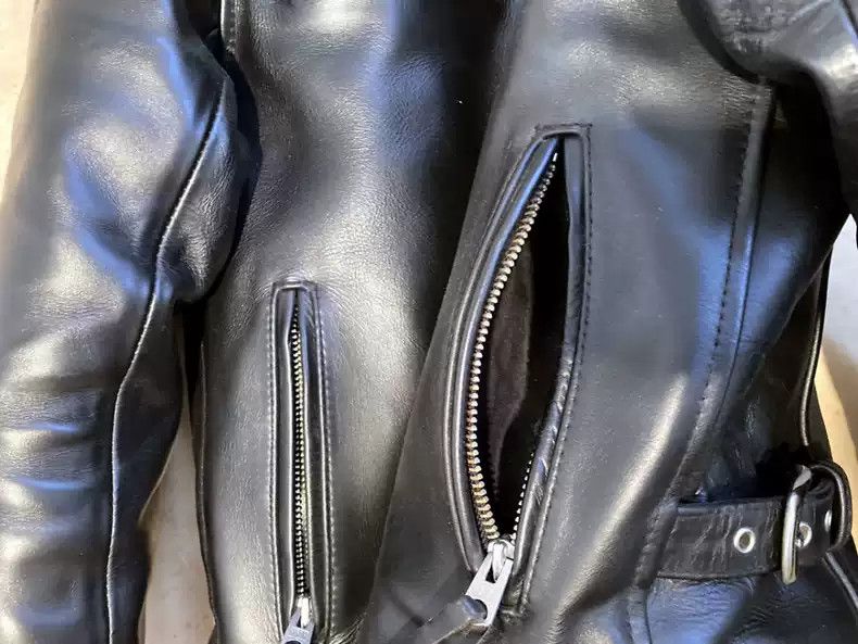 Kadoya kadoya Straight-pull collar leather coat Size US M / EU 48-50 / 2 - 6 Thumbnail