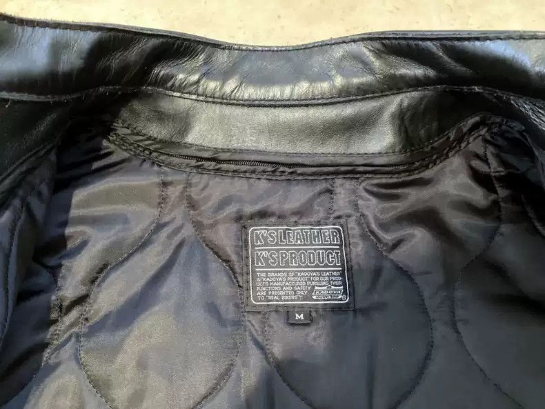Kadoya kadoya Straight-pull collar leather coat Size US M / EU 48-50 / 2 - 5 Thumbnail