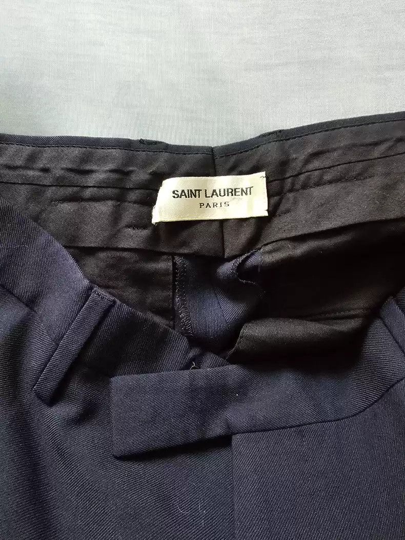 Saint Laurent Paris Saint laurent slp 15 blue wool trousers Size US 29 - 5 Thumbnail