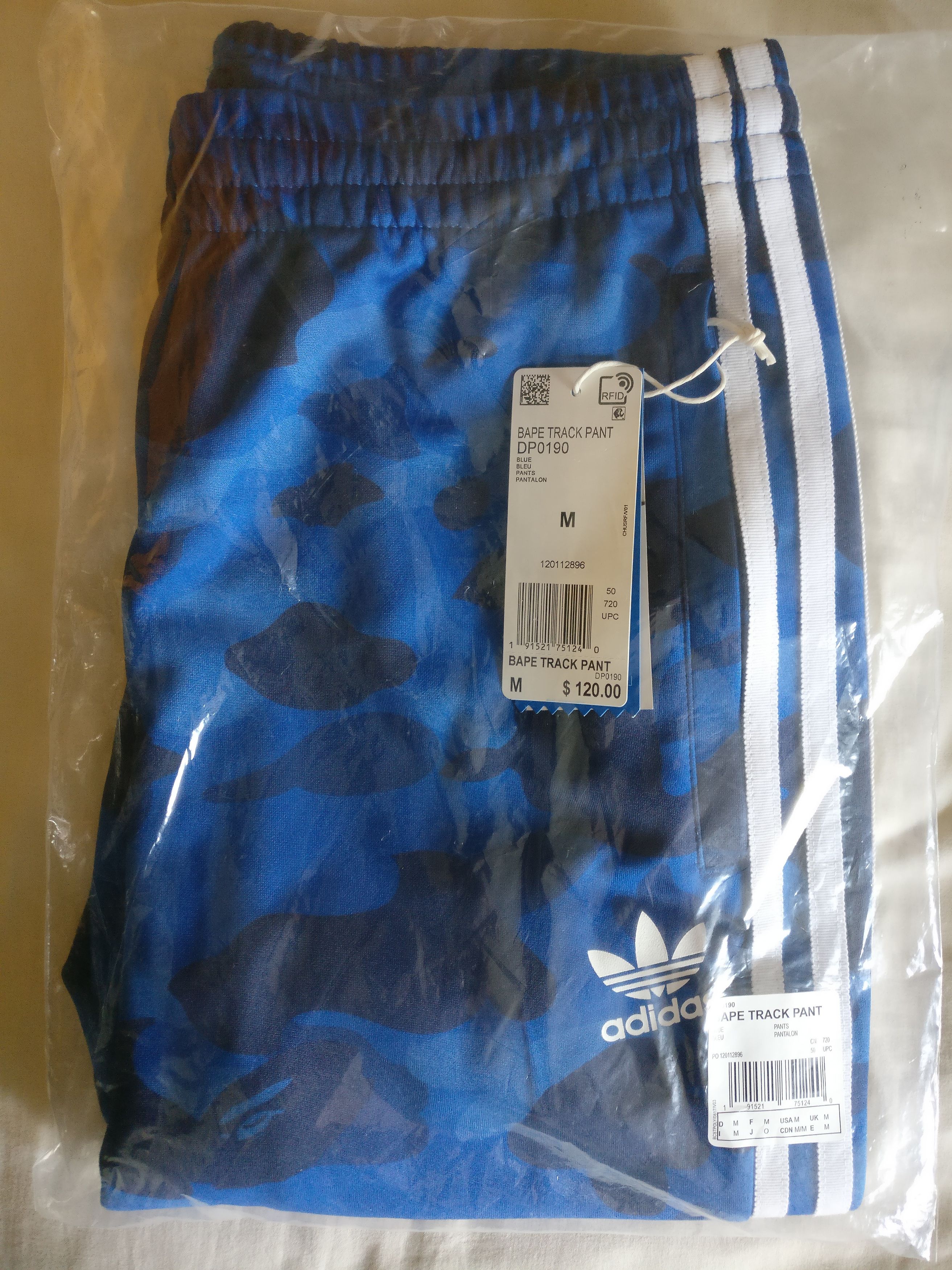 Adidas Bape Bape X Adidas Adicolor Track Pants Blue Grailed