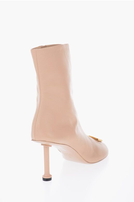 Balenciaga Leather Groupie Booties with Logo Statement Size US 8 / IT 38 - 2 Thumbnail
