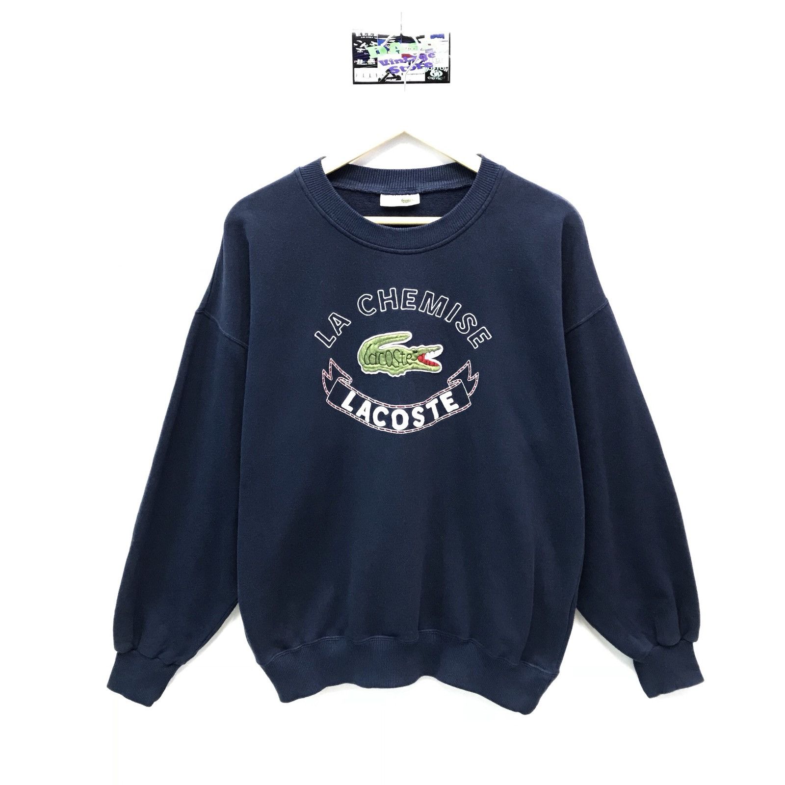 Lacoste Rare!!! Vintage Lacoste Sweatshirt La Chemise Lacoste Size US L / EU 52-54 / 3 - 1 Thumbnail