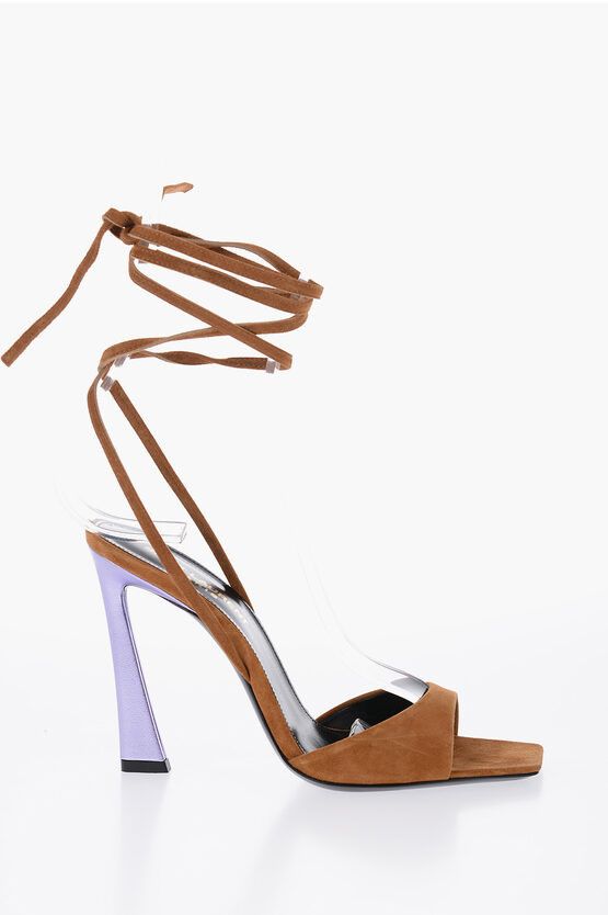 Saint Laurent Paris Lace-up Suede Sandals Size US 6 / IT 36 - 3 Thumbnail