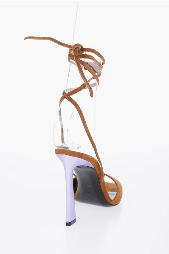 Saint Laurent Paris Lace-up Suede Sandals Size US 8 / IT 38 - 2 Thumbnail