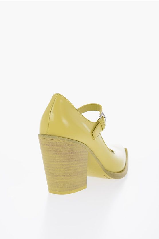 Prada Mary Jane Leather Pumps in yellow Size US 8.5 / IT 38.5 - 2 Thumbnail