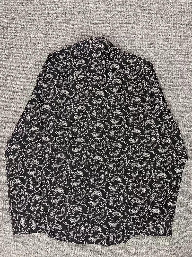 Saint Laurent Paris Saint Laurent slp15ss mulberry silk cashew flower shirt Size US L / EU 52-54 / 3 - 2 Thumbnail