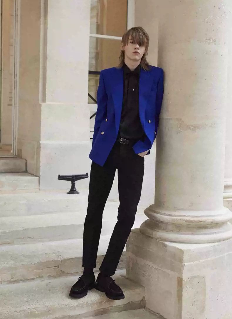 Saint Laurent Paris Saint Laurent 21FW poster Klein blue suit Size US L / EU 52-54 / 3 - 7 Thumbnail