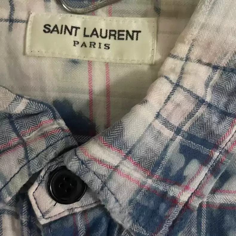 Saint Laurent Paris Saint Laurent16ss blue rendering shirt Size US S / EU 44-46 / 1 - 2 Thumbnail