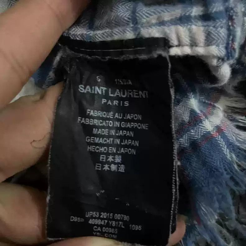 Saint Laurent Paris Saint Laurent16ss blue rendering shirt Size US S / EU 44-46 / 1 - 3 Thumbnail