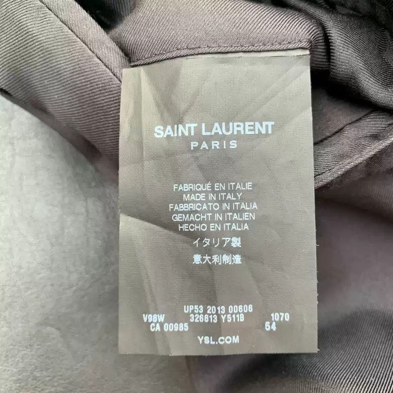 Saint Laurent Paris Saint Laurent 13fw first year black and gray snowflake wool leather suit Size US XL / EU 56 / 4 - 7 Thumbnail