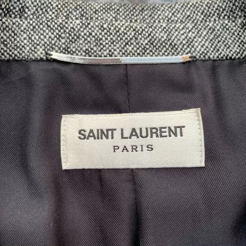 Saint Laurent Paris Saint Laurent 13fw first year black and gray snowflake wool leather suit Size US XL / EU 56 / 4 - 6 Thumbnail