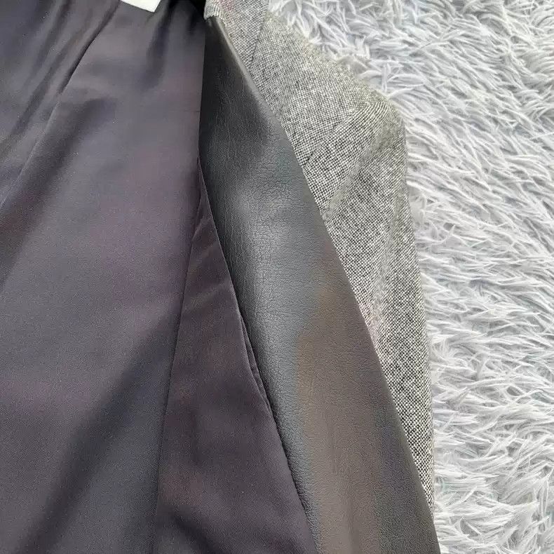 Saint Laurent Paris Saint Laurent 13fw first year black and gray snowflake wool leather suit Size US XL / EU 56 / 4 - 9 Thumbnail