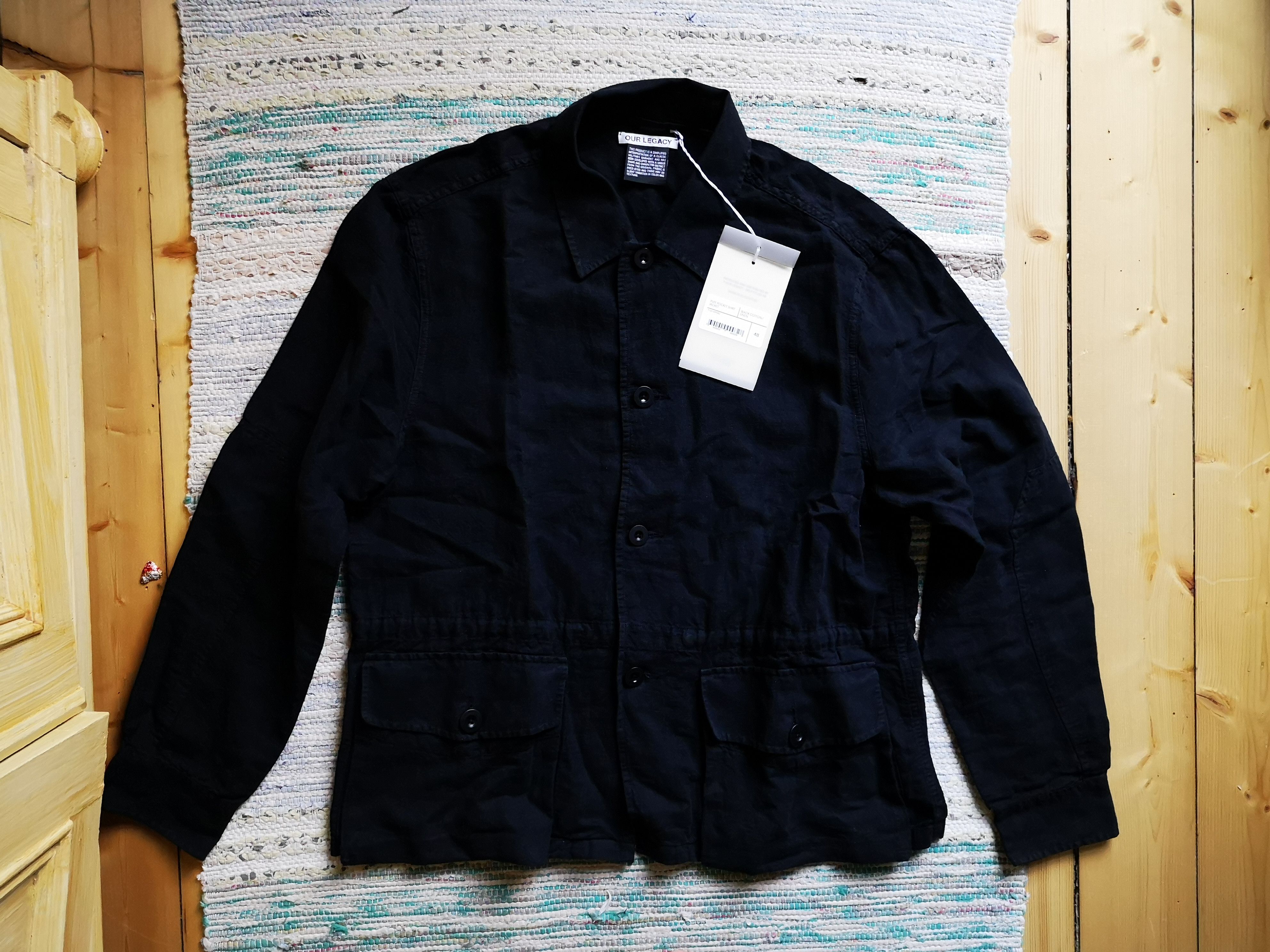 Our Legacy Puff Pocket Shirt Jacket Black Cotton Linen Grailed
