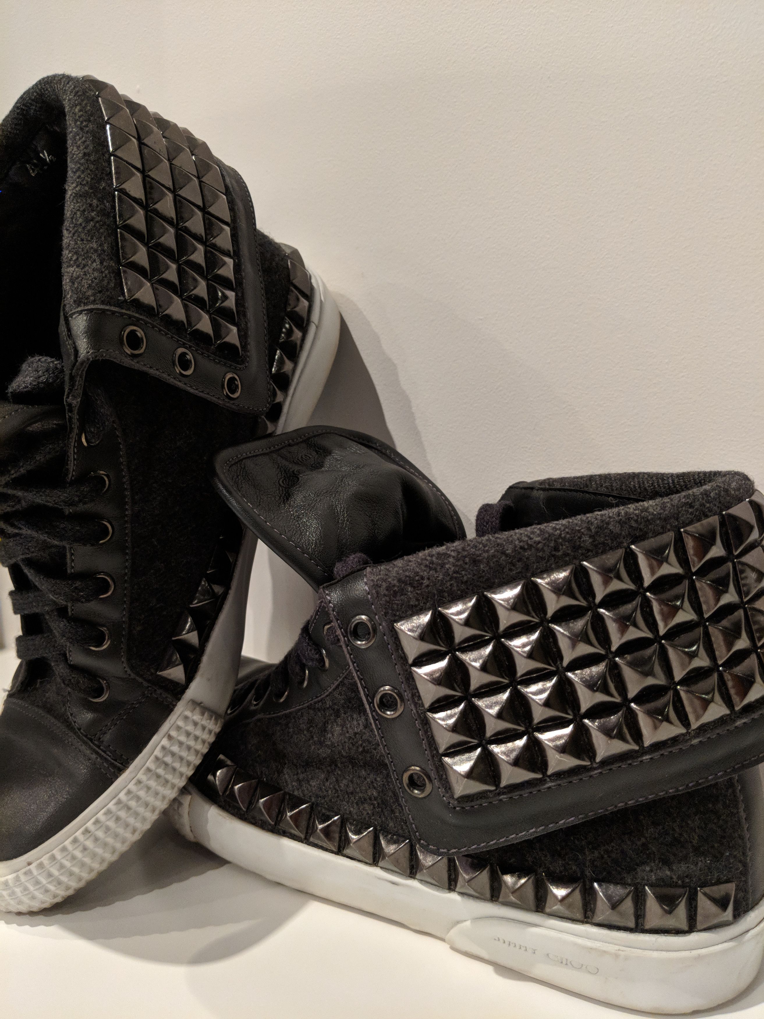 Jimmy Choo Star Studded Hi-Top Sneakers