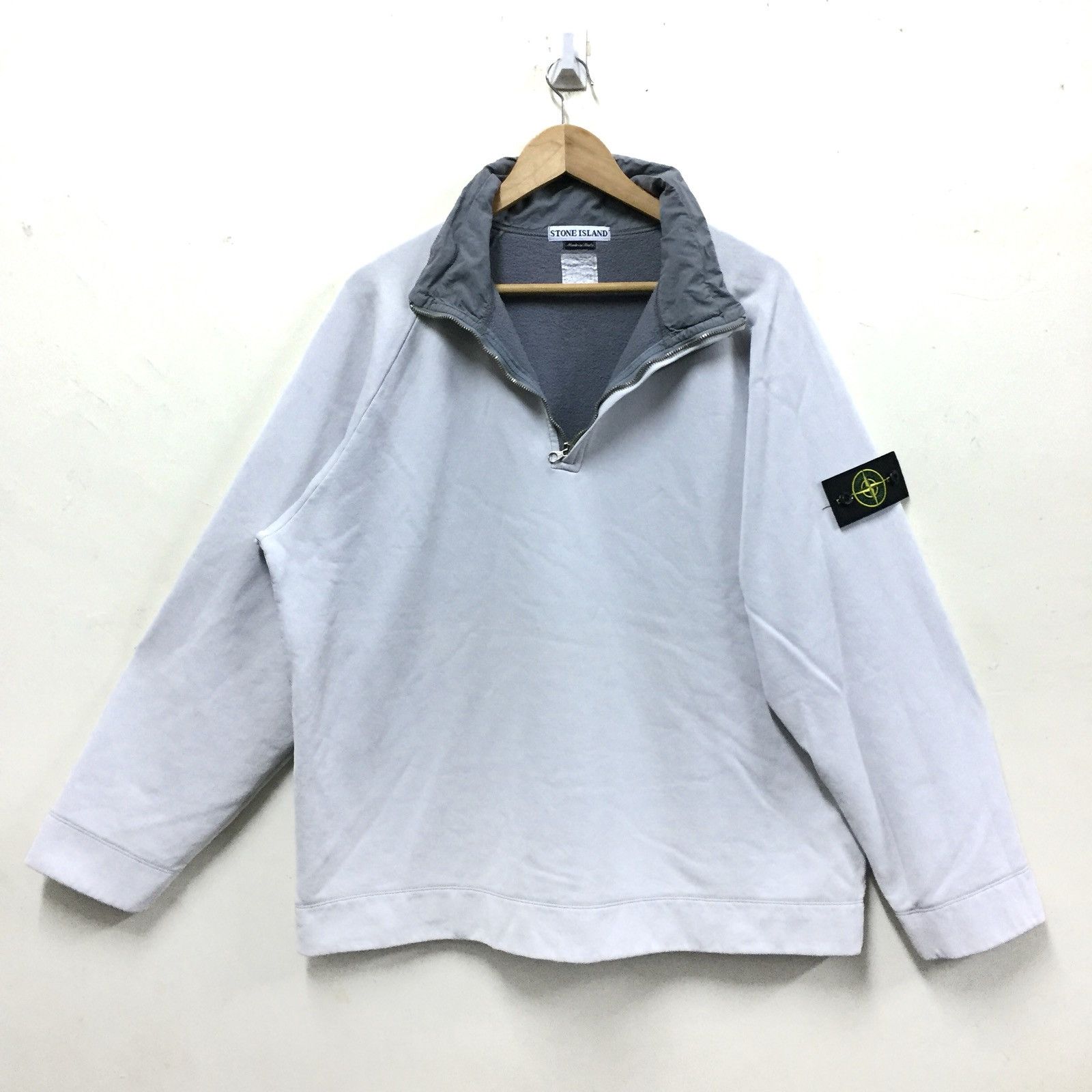 Stone Island Vintage Stone Island Quarter Zip Fleece Pullover 90s 
