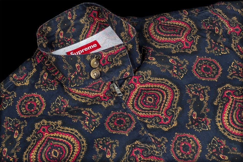 Supreme Ottoman Harrington Jacket - Navy Paisley | Grailed