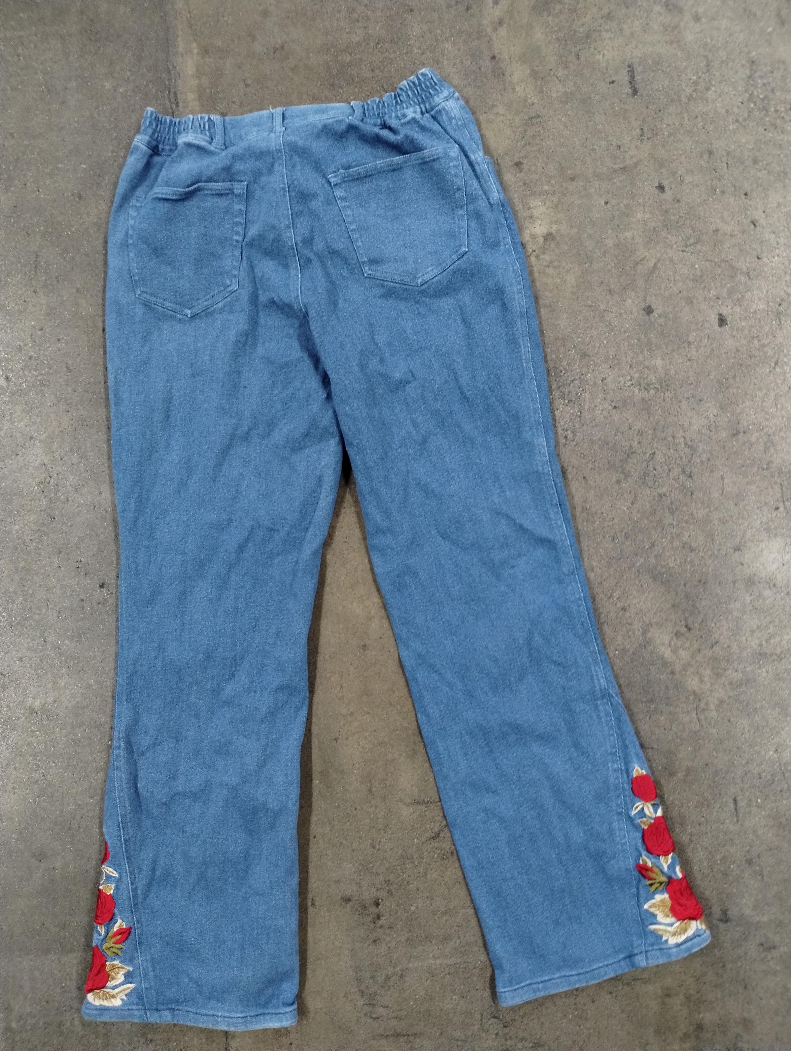 Vintage Vintage Dianes Rose Embroidered Denim Pants Size US 29 - 6 Thumbnail