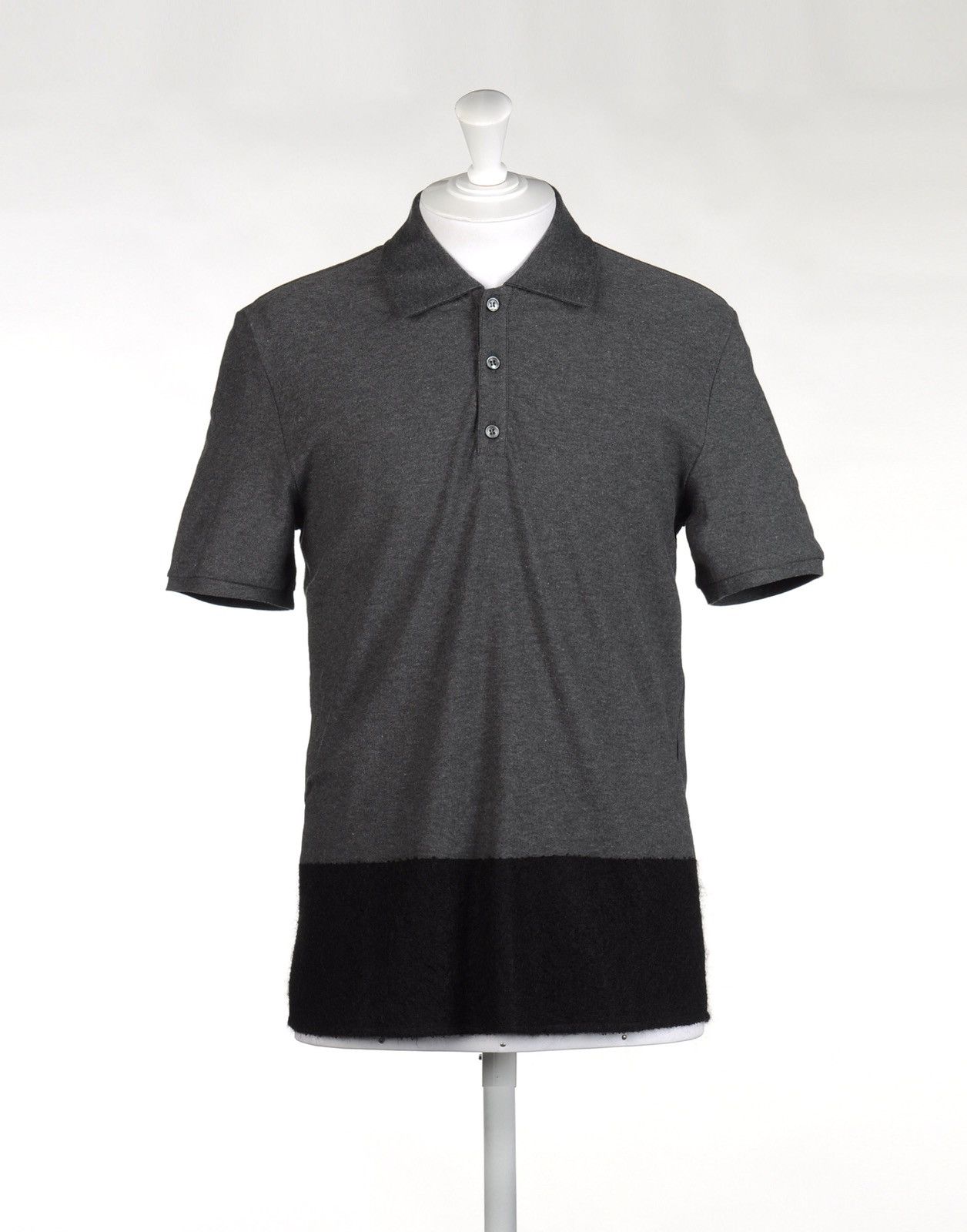 Maison Margiela Maison Martín Margiela Color Block Polo Size 46In Gray/Black Size US S / EU 44-46 / 1 - 1 Thumbnail