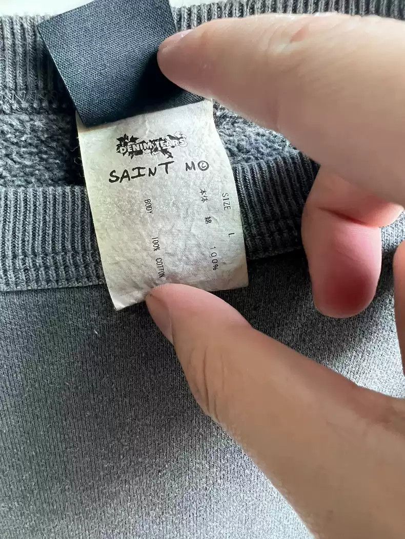 Saint Michael saint michael denim tears Joint sweater Size US L / EU 52-54 / 3 - 3 Thumbnail