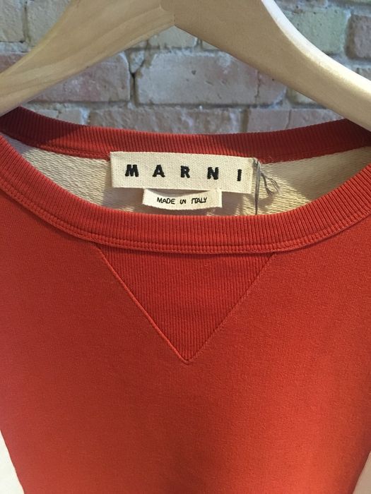 Marni Orange creme Colored Block sweatshirt | Grailed