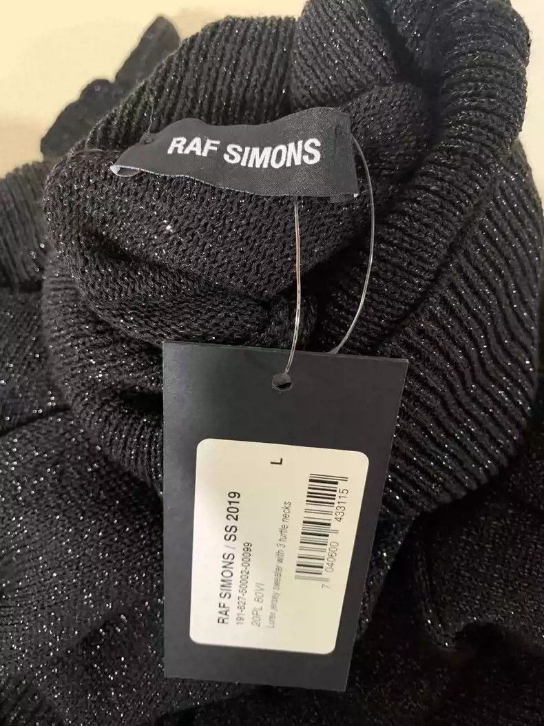 Raf Simons Raf Simons 19SS silver thread knitted deconstructed sweater Size US L / EU 52-54 / 3 - 6 Thumbnail