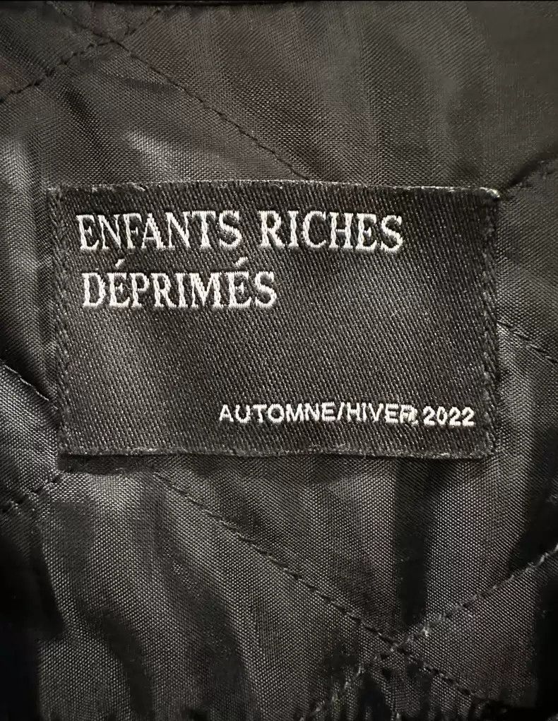 Enfants Riches Deprimes Enfants Riches Deprimes ERD 22aw Black wool plaid embroidered cotton shirt Size US L / EU 52-54 / 3 - 3 Thumbnail