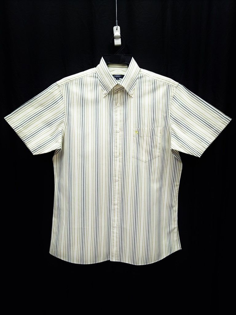 🔥Burberry London Colors Stripes Button Up Shirts Rare
