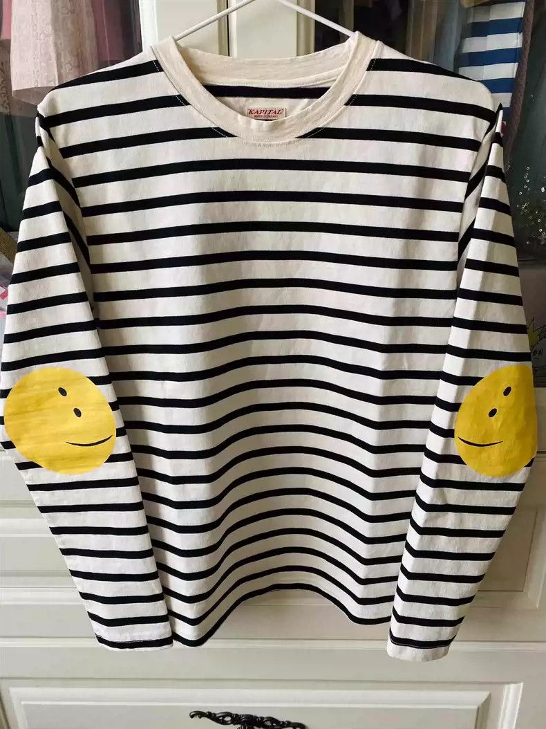 Kapital Kapital striped smiley face t Size US S / EU 44-46 / 1 - 2 Thumbnail